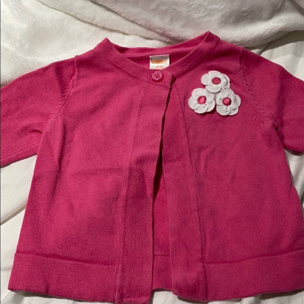 Gymboree 18-24 hot pink swing cardigan worn once